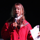 Swedish climate activist Greta Thunberg speaks on the stage of a demonstration in Glasgow, Scotland.